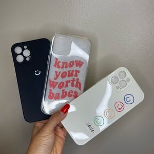 12 PRO MAX. Positive smiley phone cases